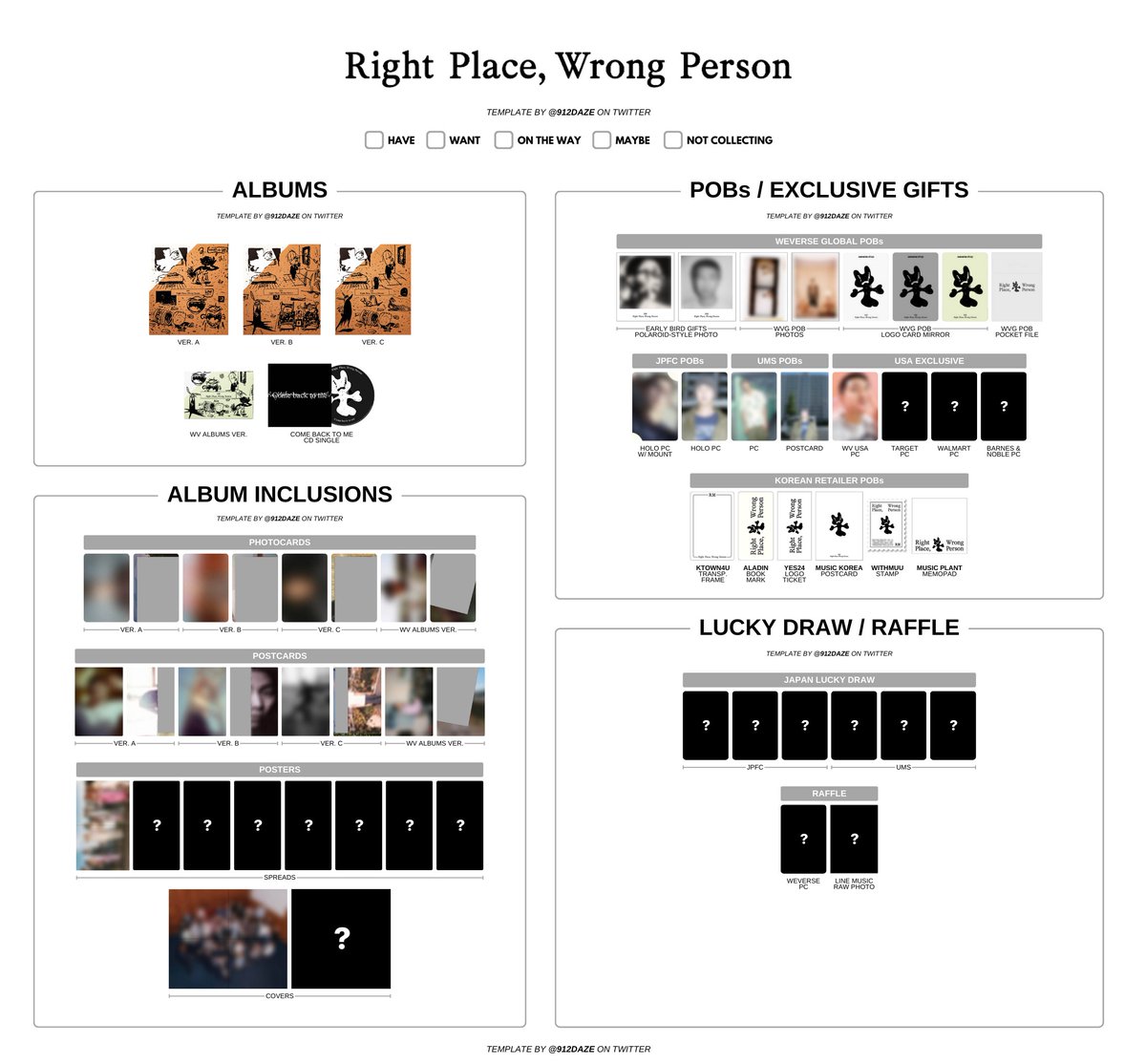 BTS RM NAMJOON SOLO ALBUM RIGHT PLACE WRONG PERSON PHOTOCARD