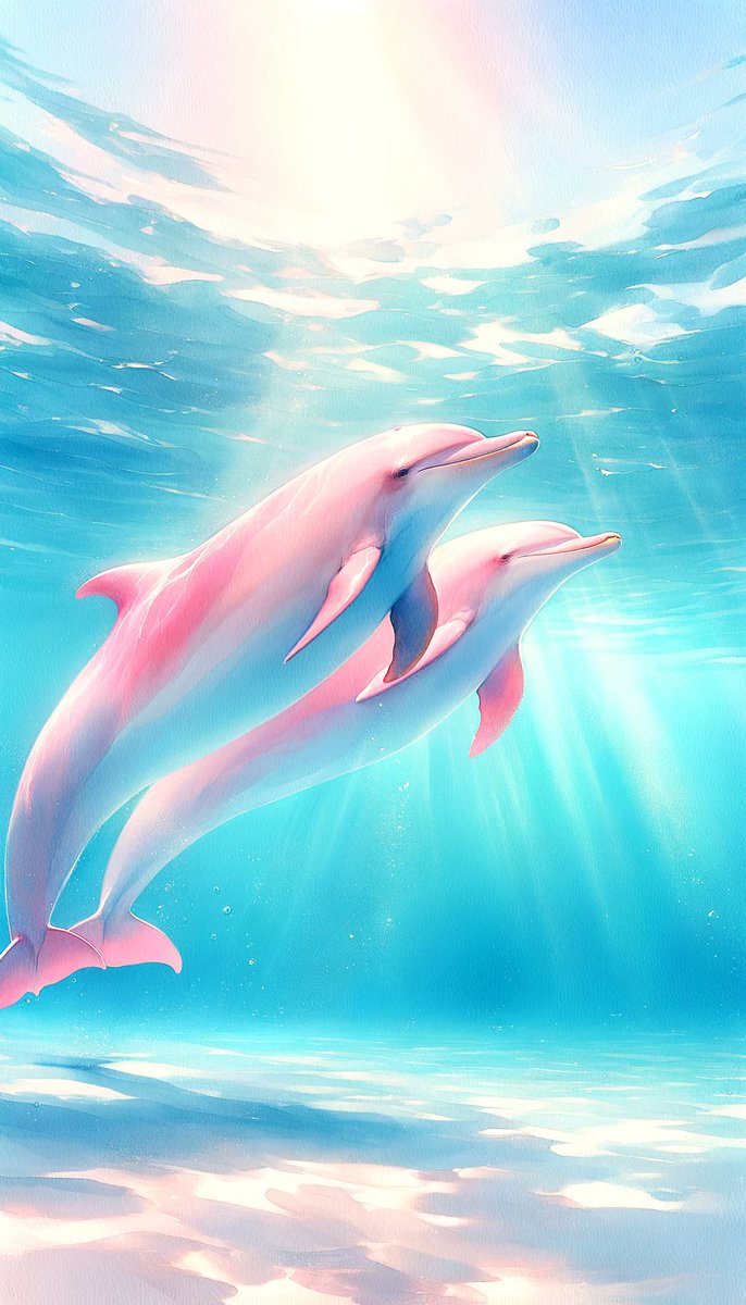 結婚運アップ❤️待ち受け画像②》 【ピンクのイルカ】 出会い運・恋愛