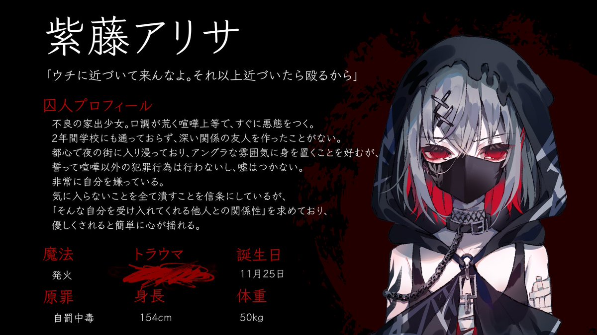 紫藤アリサの 「誕生日」「身長」「体重」 を追加公開いたします。 #ま