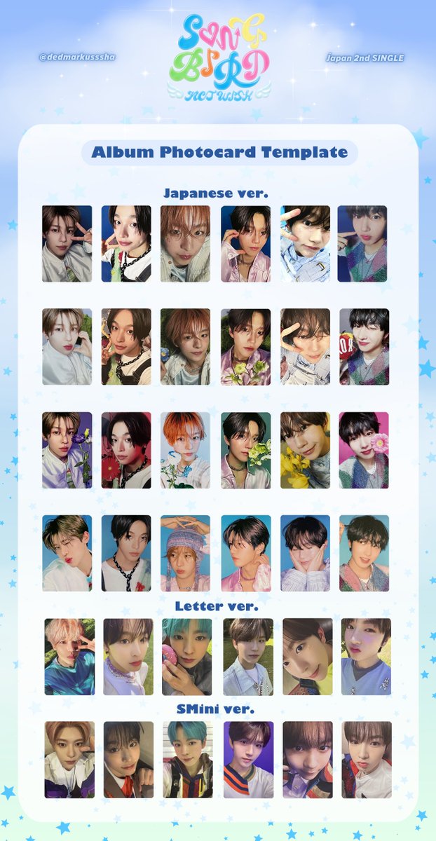 NCT WISH Japan 2nd SINGLE - 『Songbird』All Album Photocard