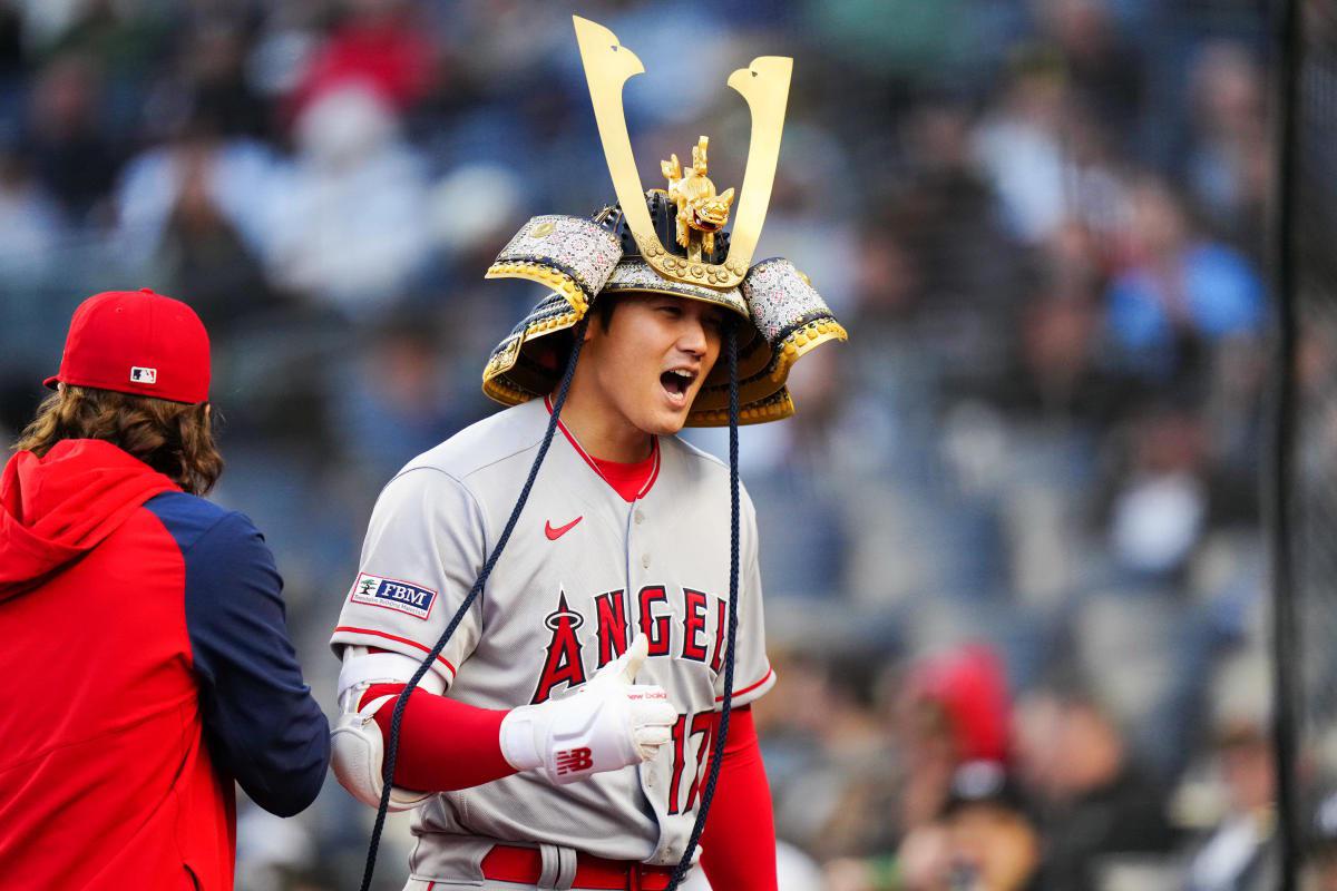This Kabuto was worn after each Angels Home Run in 2023. it is