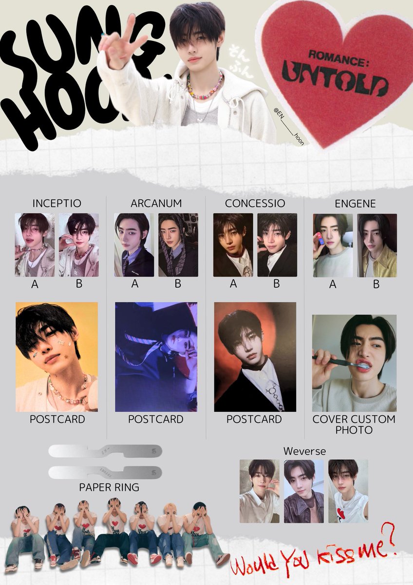 🍥⸝꙳ ⁡ ENHYPEN 2nd Studio Album ROMANCE : UNTOLD ⁡ SUNGHOON