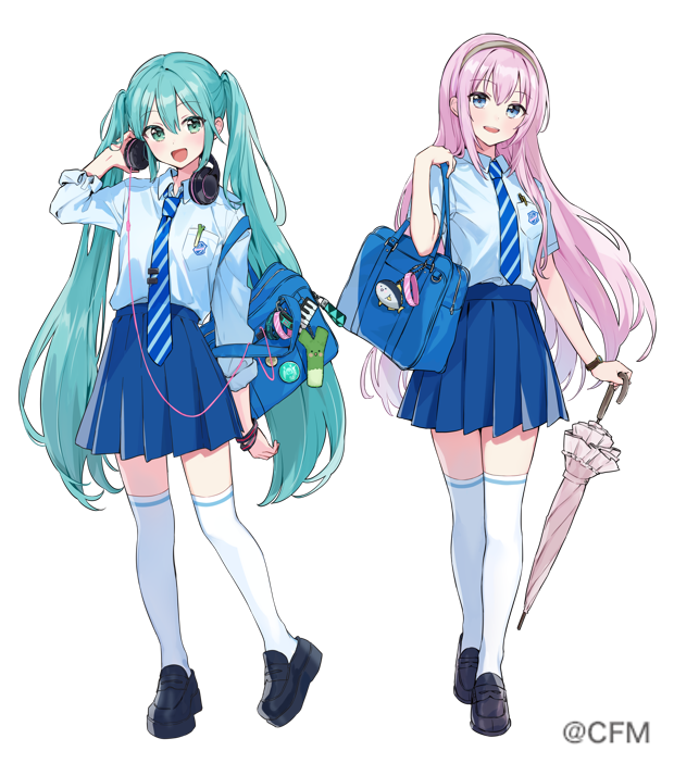 制服コーデのミクたちを描かせていただきました～ 8月13日(火)から