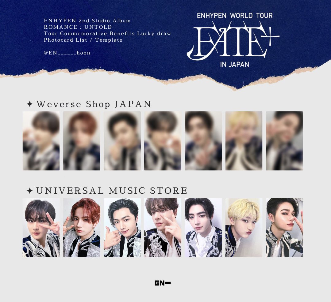 🍥⸝꙳ ⁡ ENHYPEN 2nd Studio Album ROMANCE : UNTOLD Tour