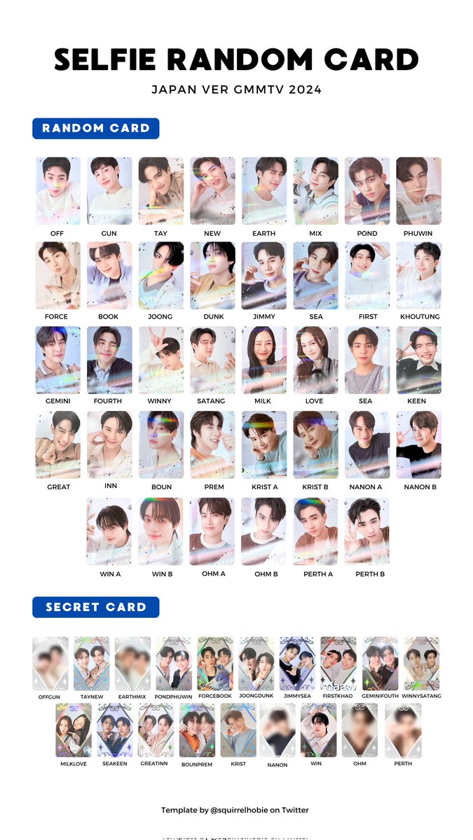 TEMPLATE COLLECTIBLE / SELFIE RANDOM CARD JAPAN VER GMMTV 2024