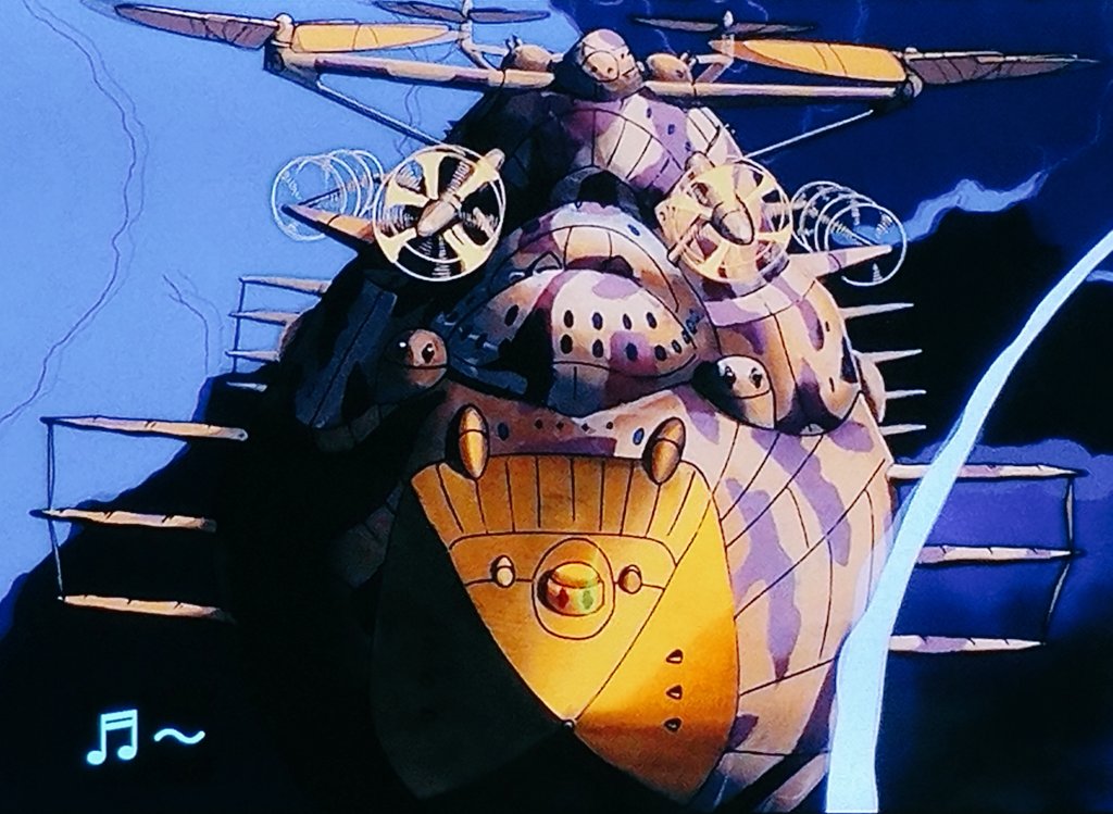 天空の城ラピュタに登場する飛行戦艦『ゴリアテ』には、隠れトトロが