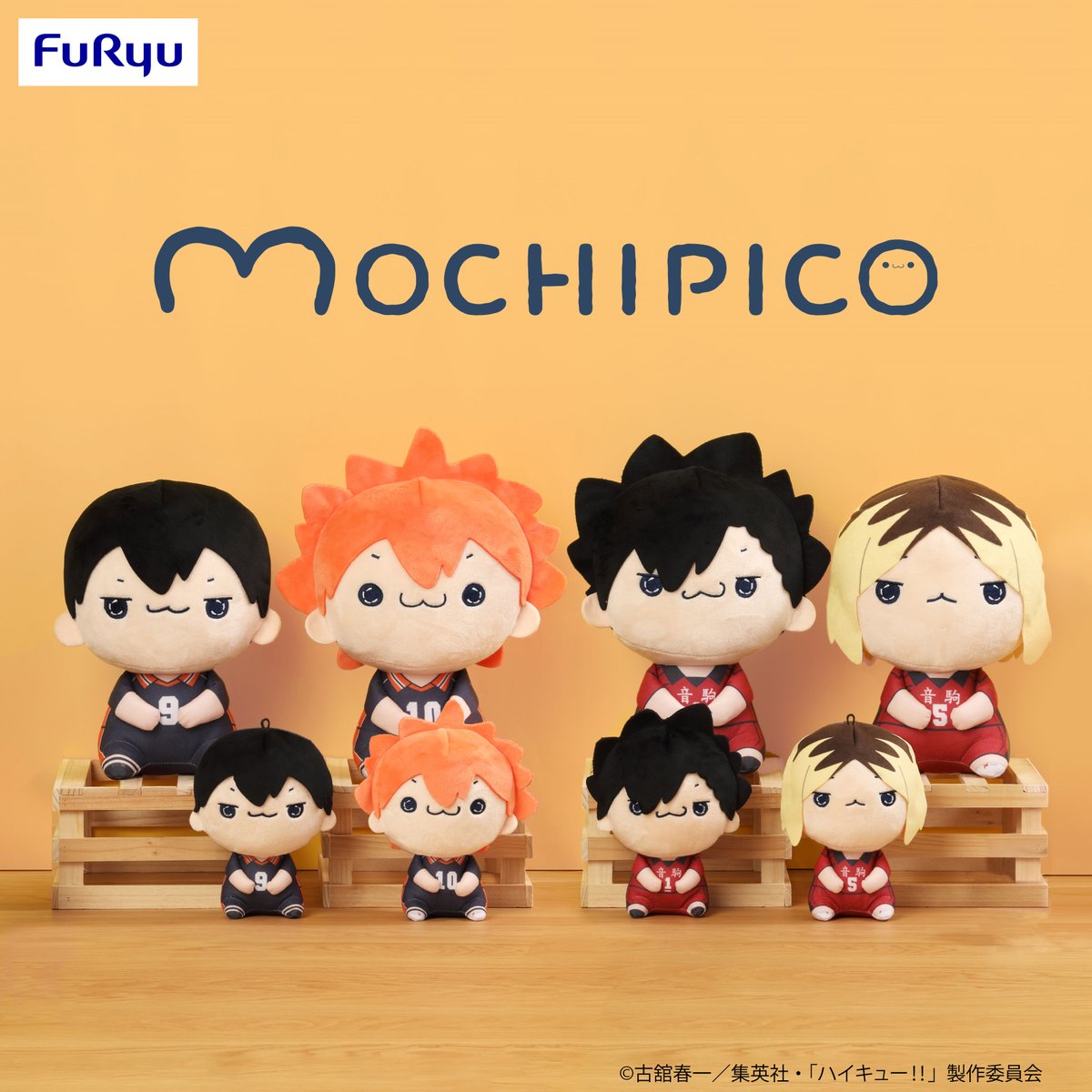 FURYUプライズ速報／ 「#ハイキュー!!」メンバーのもちぴこぬいぐるみ