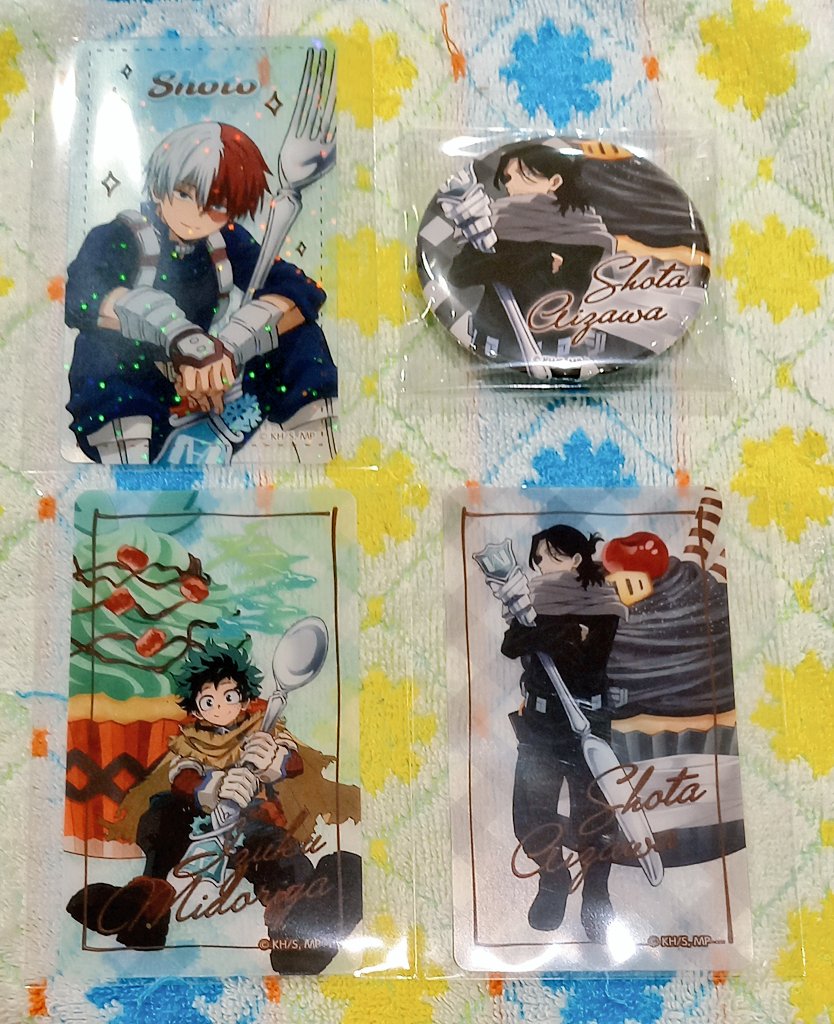 交換】ヒロアカ オープンスクール 缶バッジ クリアカード カップケーキ