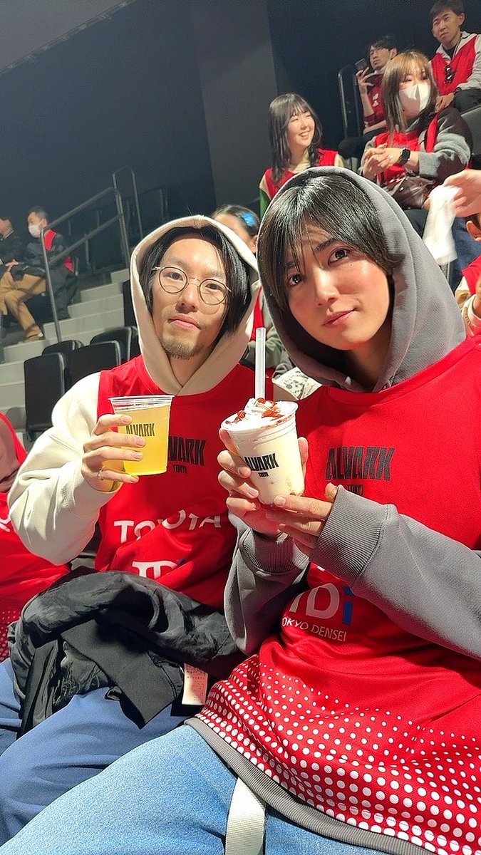 今日は、バスケ観戦🏀Bリーグのアルバルク戦！ 去年10月に出来た