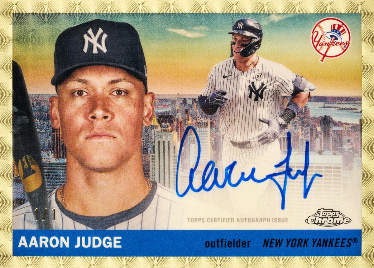 FIRST LOOK 👀】 アーロン・ジャッジの1/1オートグラフ NYC