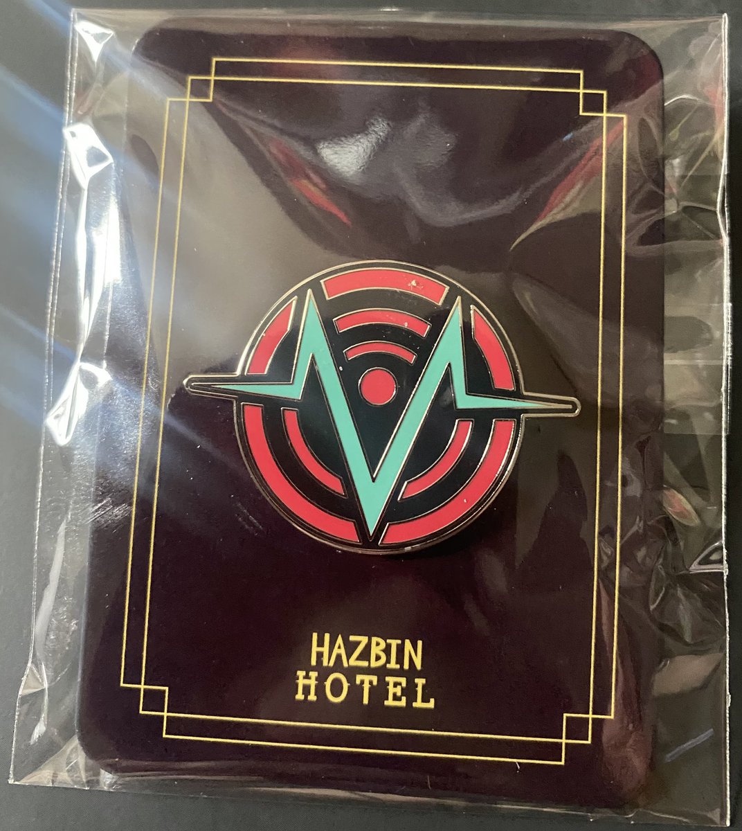 Arrived in my mailbox today: VoxTek Logo Pin and Hazbin Hotel