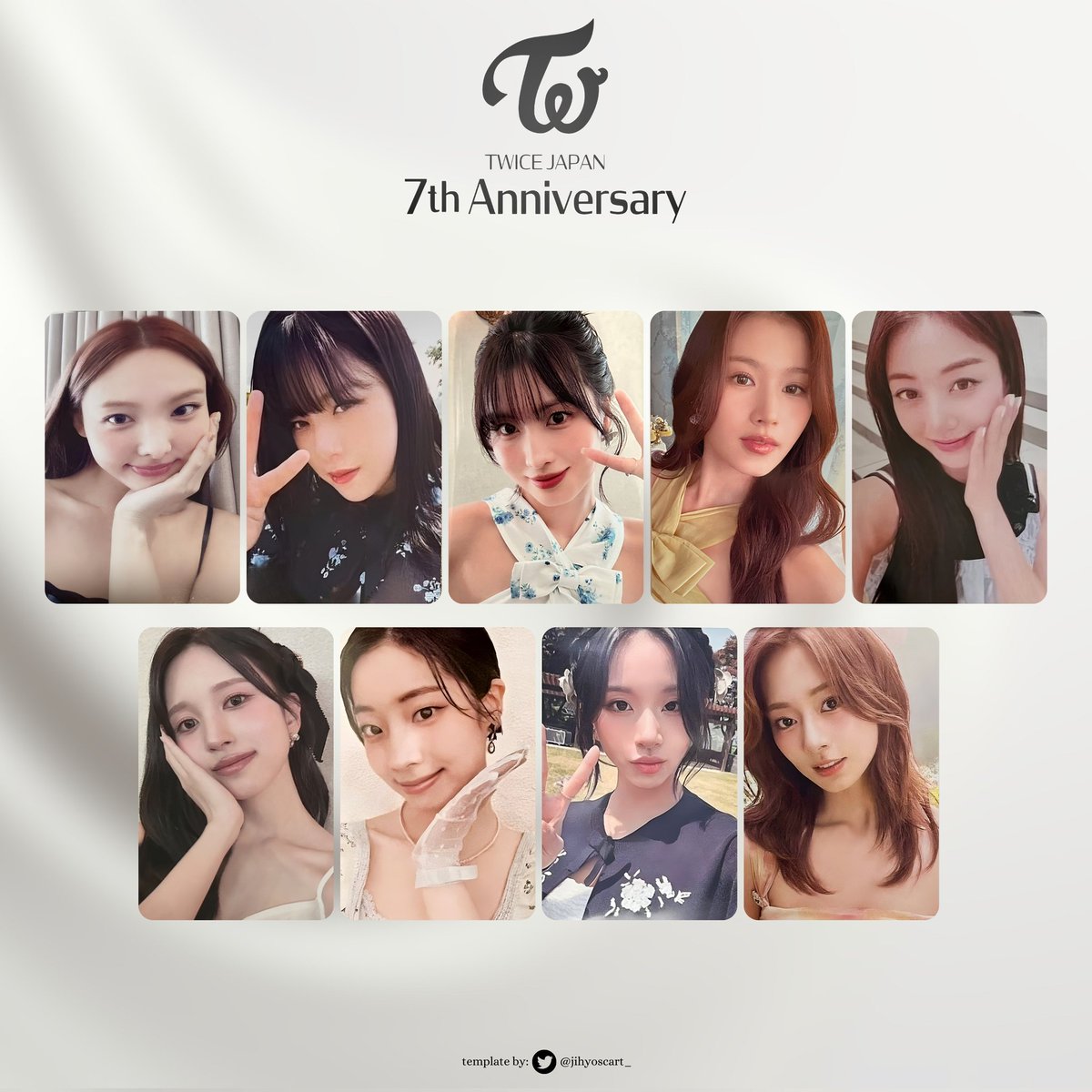 TWICE JAPAN DEBUT: 7TH ANNIVERSARY COLLECT BOOK PHOTOCARD TEMPLATE