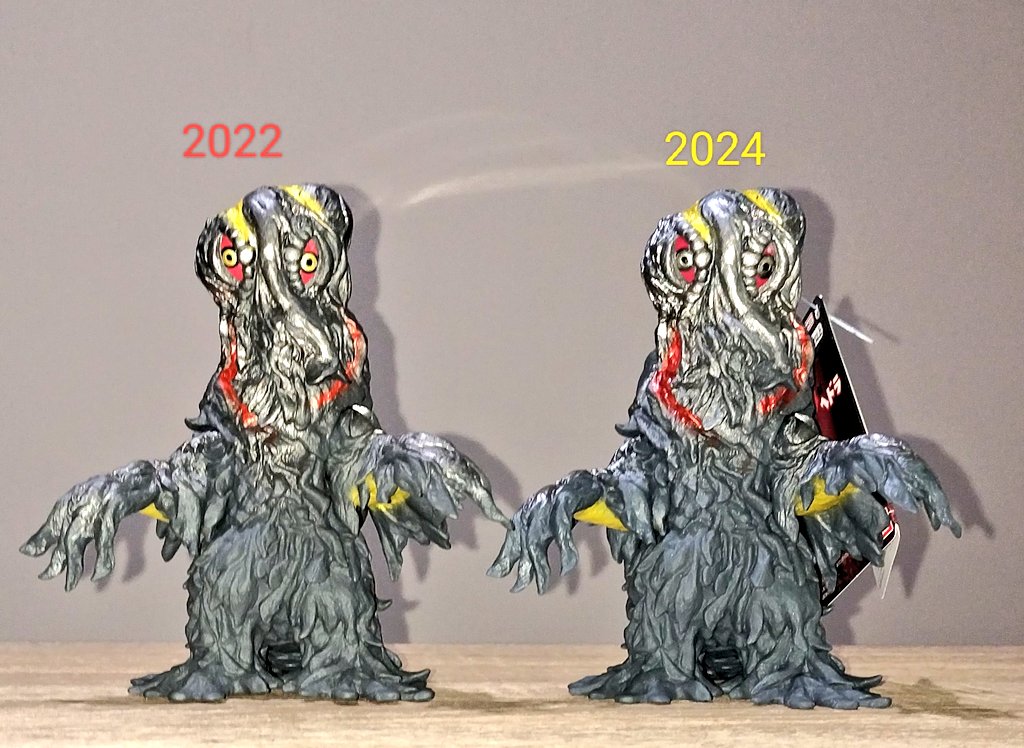 ムービーモンスターシリーズ ヘドラ リニューアルver 2022年版と比較