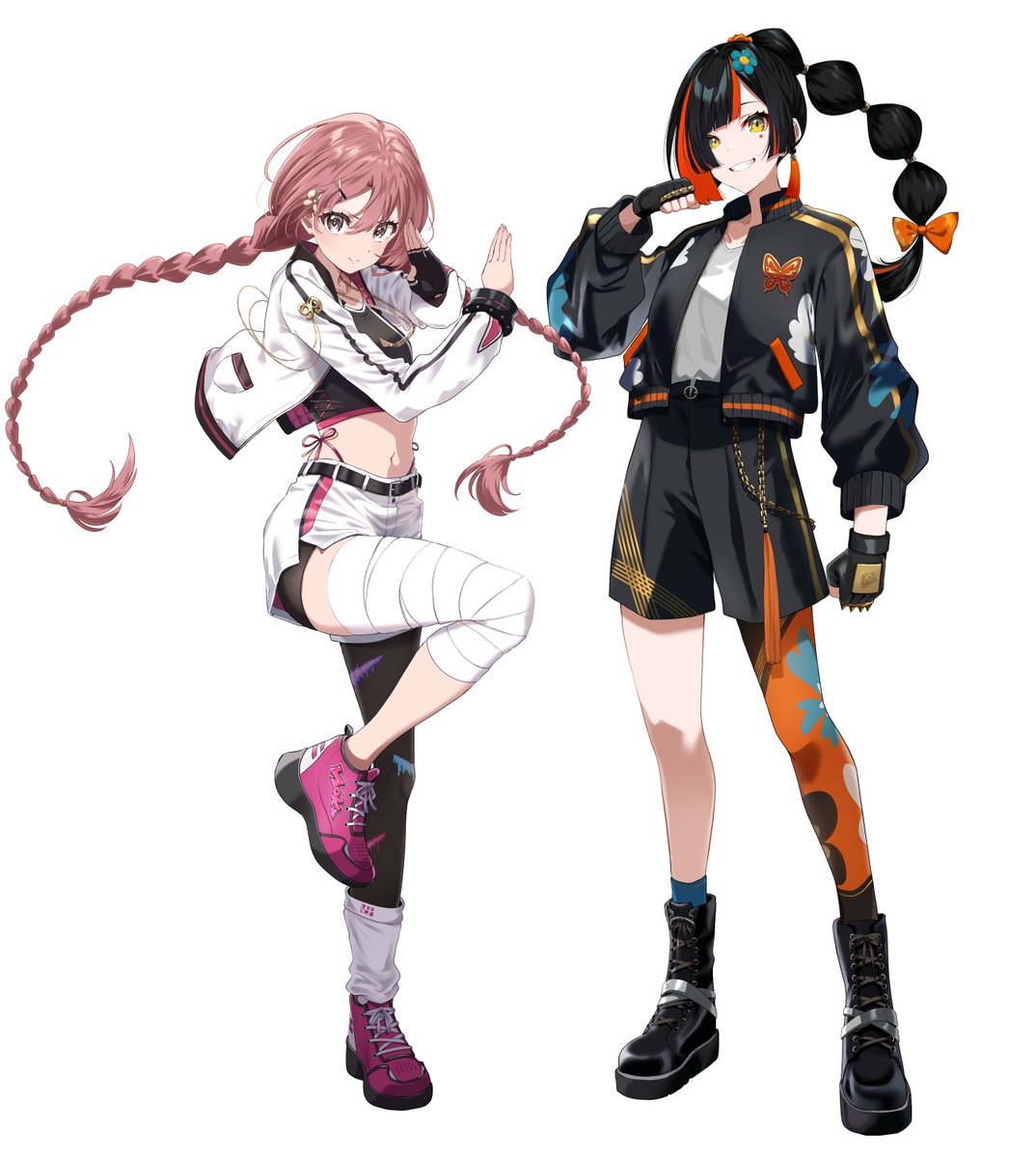 お仕事】ぶいすぽっ！所属の甘結もかさん／蝶屋はなびさんの統一立ち絵