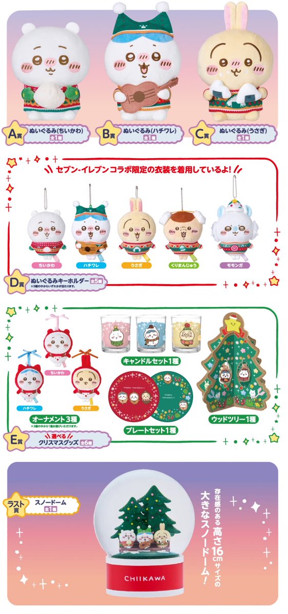 エニマイくじ ちいかわ』 全賞を1枚の画像にまとめたものはこちら👇