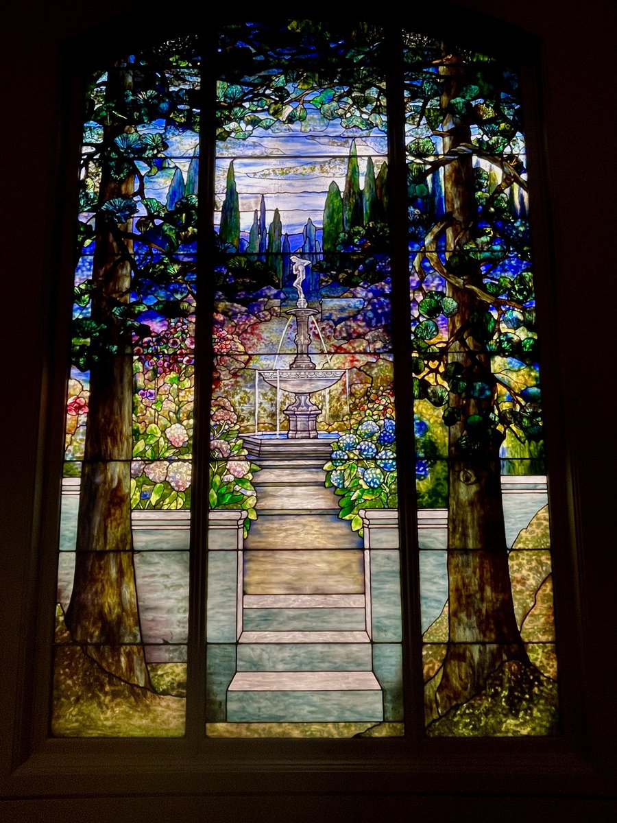 ルイス・C・ティファニー ヴィンテージ ステンドグラス 大型