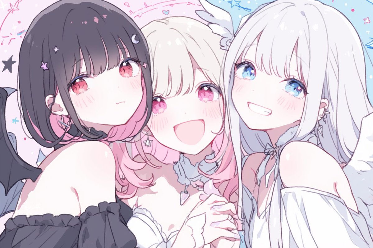 3人〜 #ペア画 #フリーアイコン #ふりーうさぎ AI