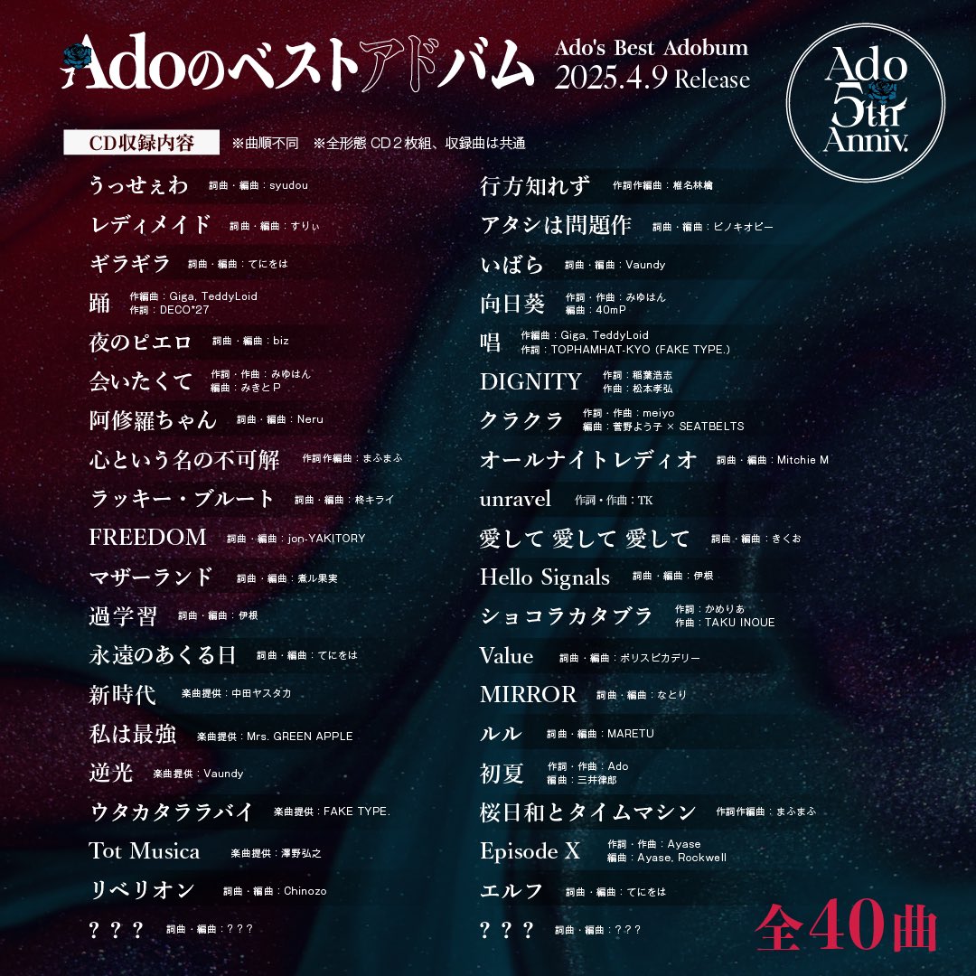 Ado ベストアドバム かるた