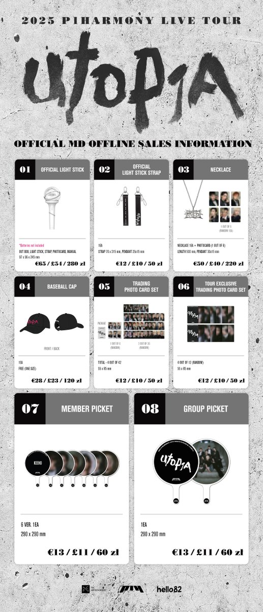 📢 2025 P1Harmony LIVE TOUR [P1ustage H : UTOP1A] IN EUROPE The