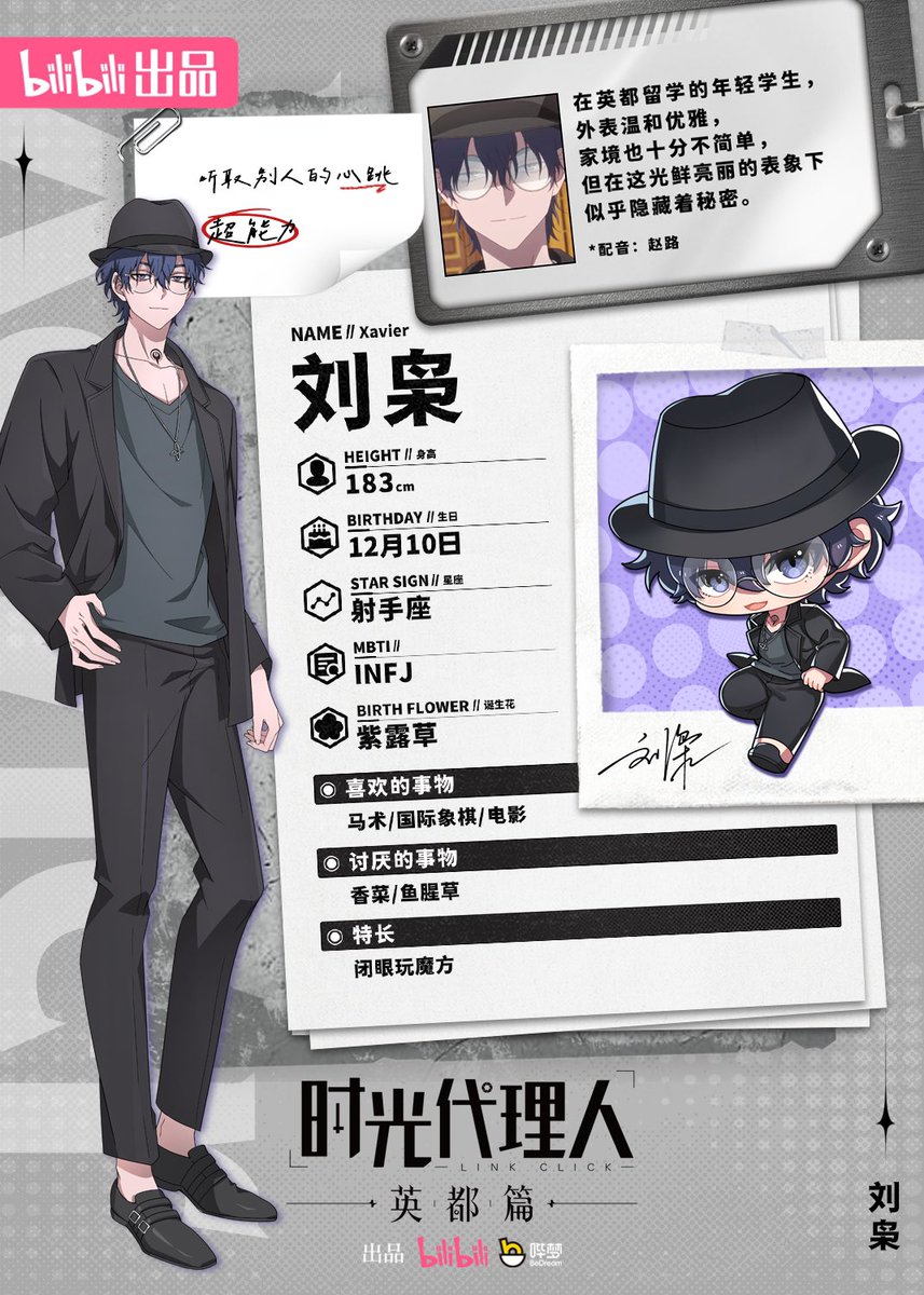 劉梟」――神秘で優雅、年齢に似つかわしくない落ち着きを持つ人物。獲物