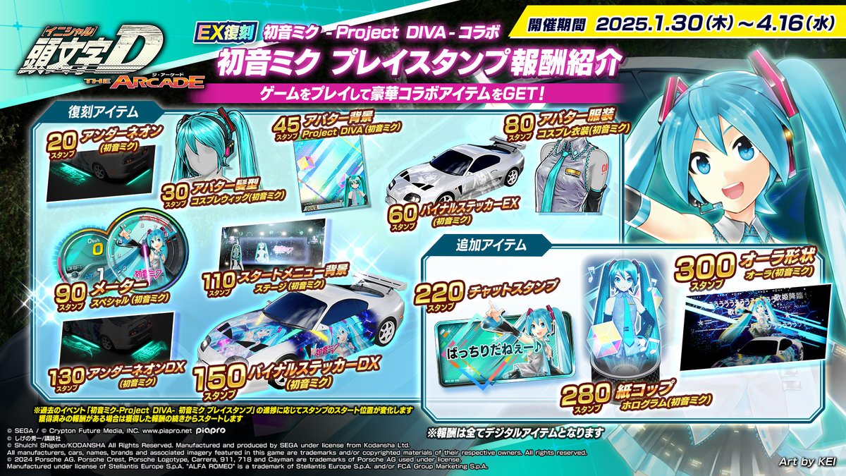 初音ミク -Project DIVA- 』コラボ EX復刻 初音ミク プレイスタンプ 1