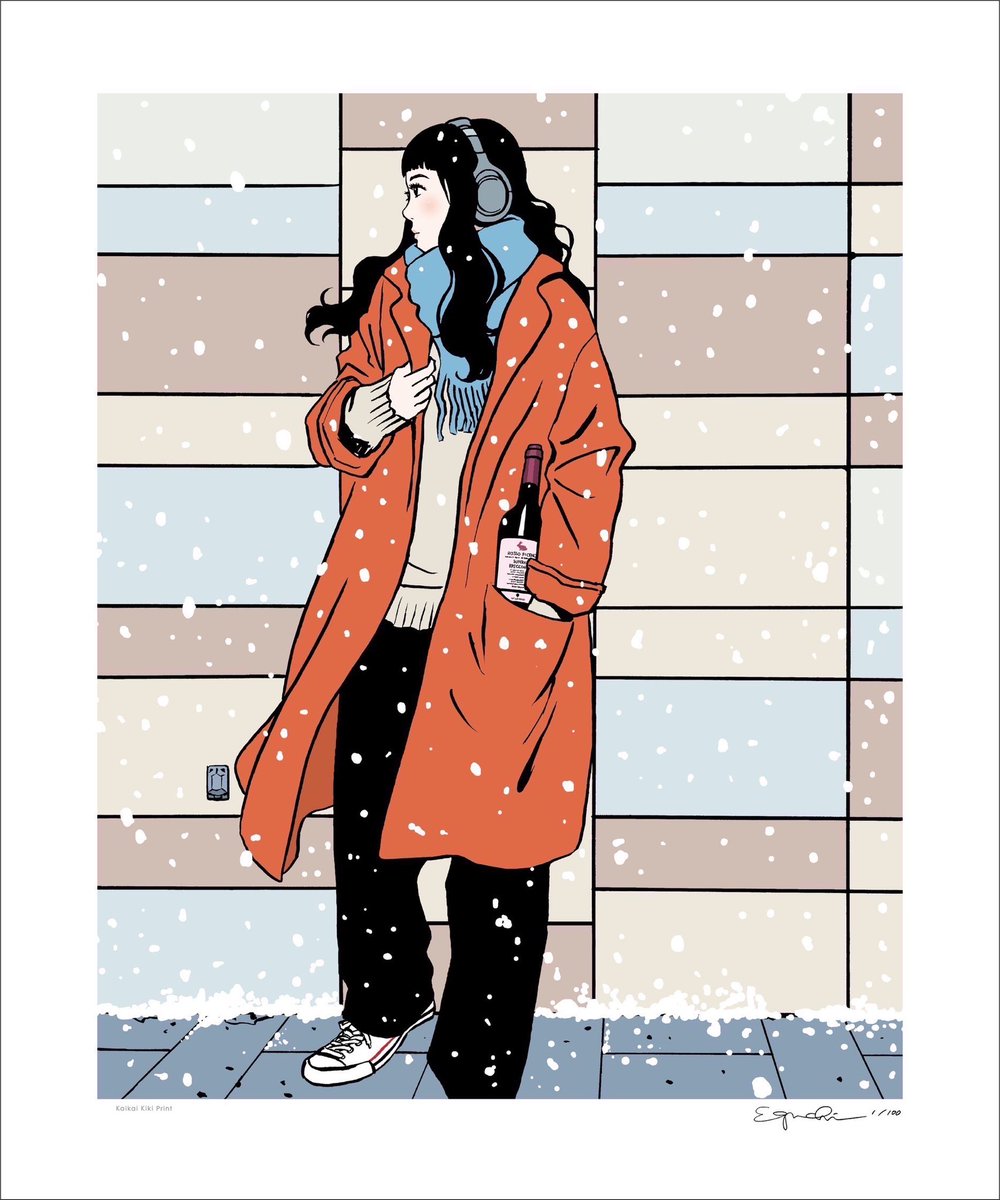 村上隆さんのkaikaikikiから2025年の新作版画第一弾「初雪」2月24日