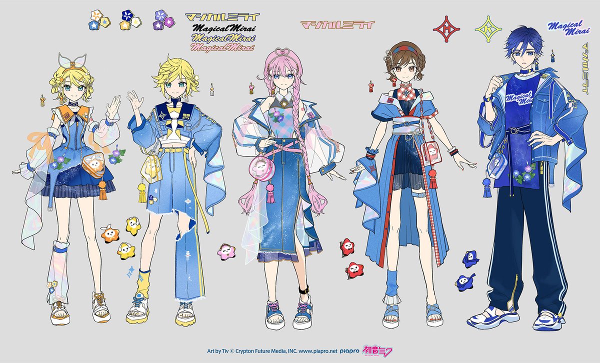 🌠衣装デザイン公開！ Tiv（@tiv_ ）さんによるリン、レン、ルカ