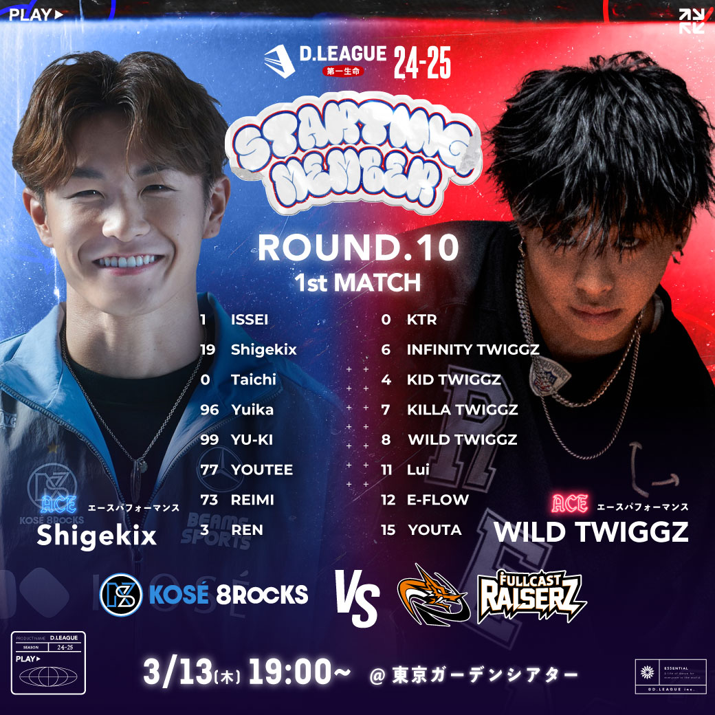 第一生命 D.LEAGUE 24-25 ROUND.10🔥 STARTING MEMBER✨ 1st MATCH