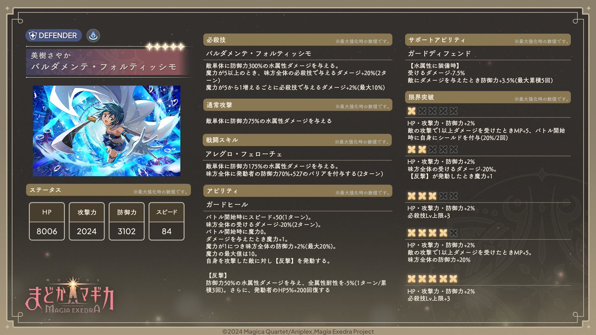 新キオク紹介】 ☆5 [バルダメンテ・フォルティッシモ] 美樹さやかを