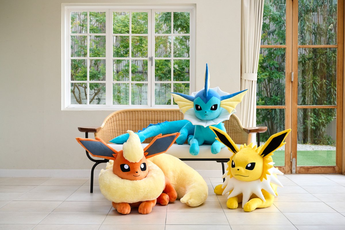 待望の等身大ぬいぐるみシリーズに #イーブイ たちが✨ 本日から