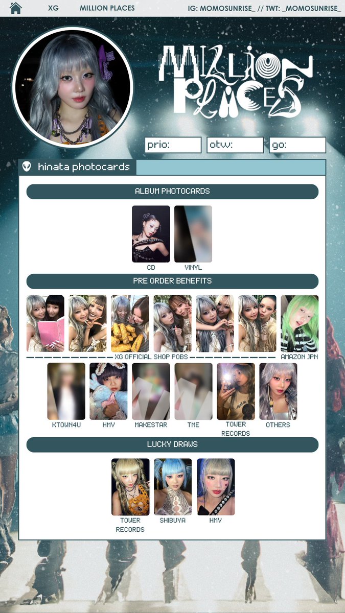 トレカ PLACES HINATA MILLION XG レコード - 付録