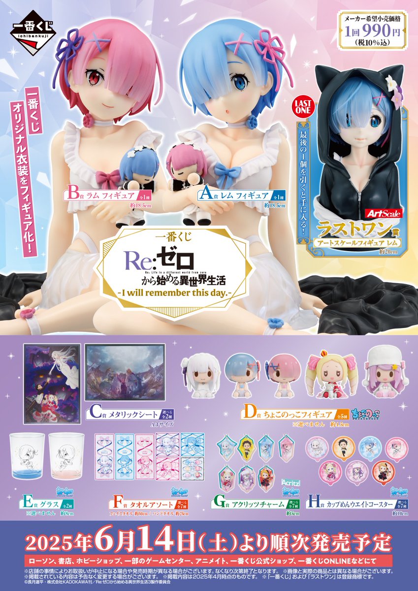 一番くじ Re:ゼロから始める異世界生活 -I will remember this day