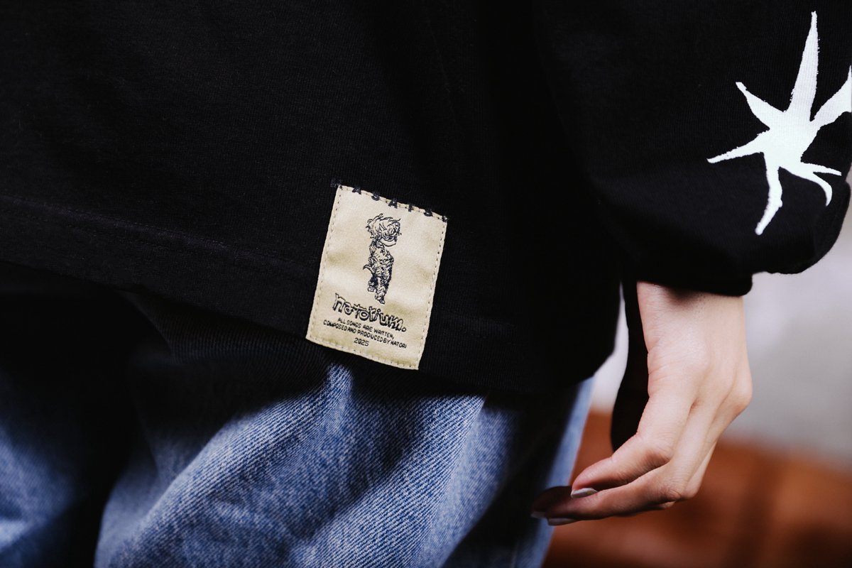 ◤ NEW MERCH ◢ 摩擦 long T-shirt color : Black / Light Gray M / L