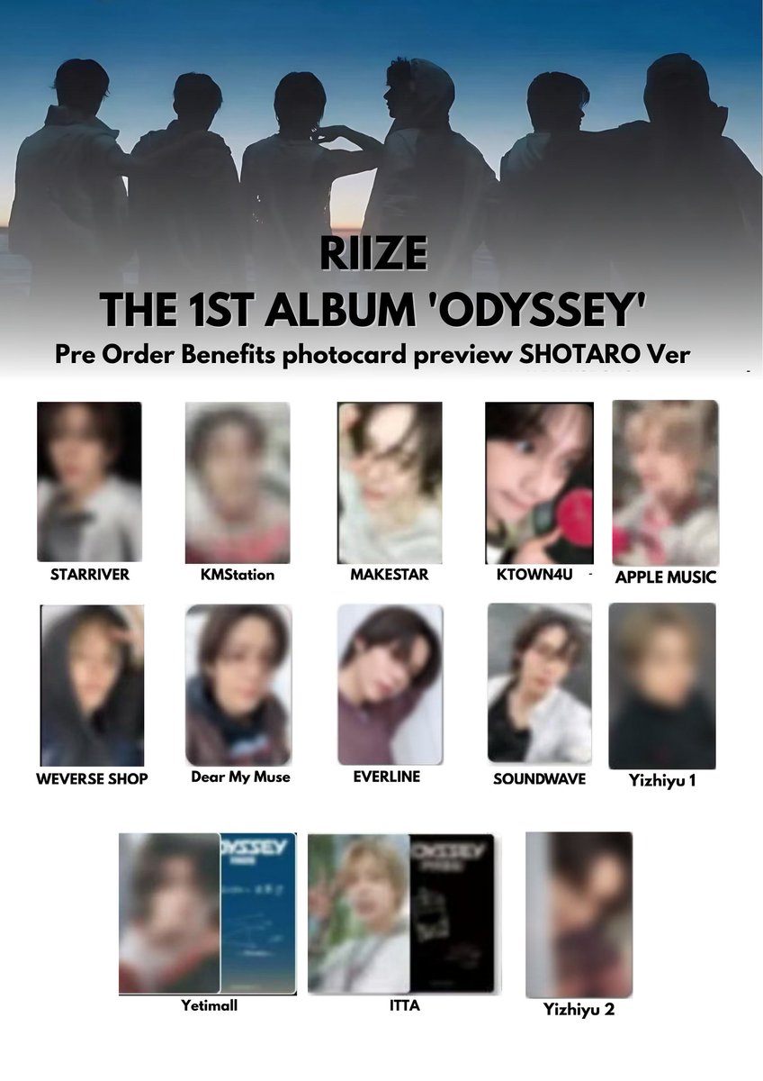 RIIZE The 1st Album 'ODYSSEY' Photocard Preview #SHOTARO Ver