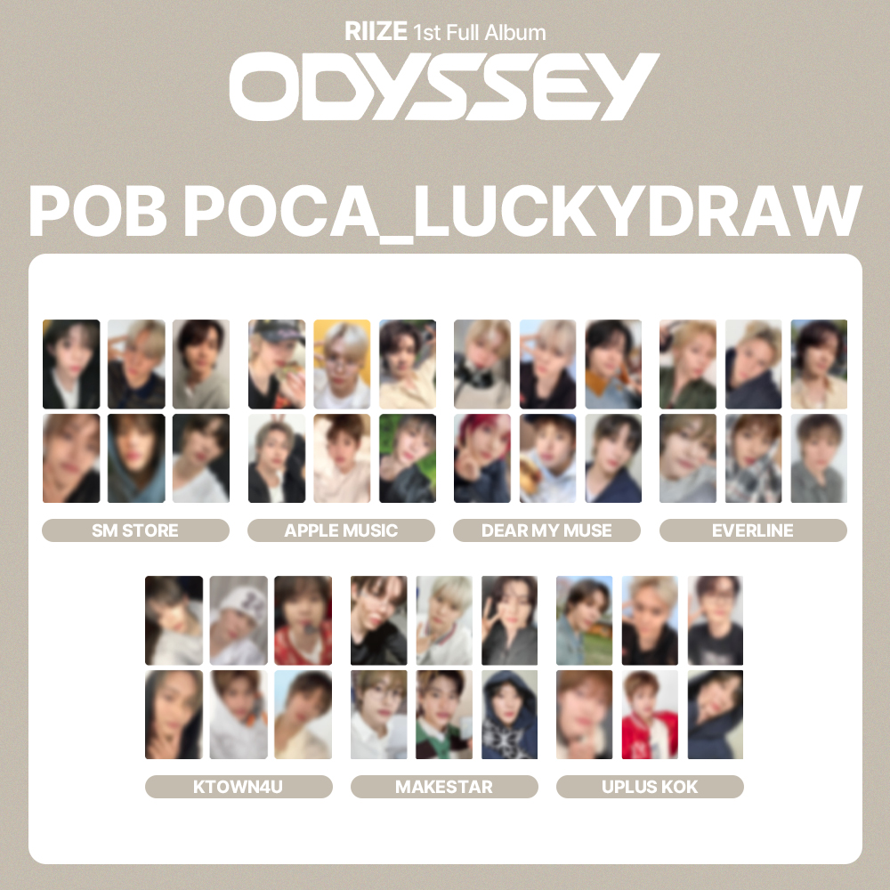 ✨RIIZE The 1st Full Album ' ODYSSEY ' ✨ ' LUCKYDRAW PHOTOCARD
