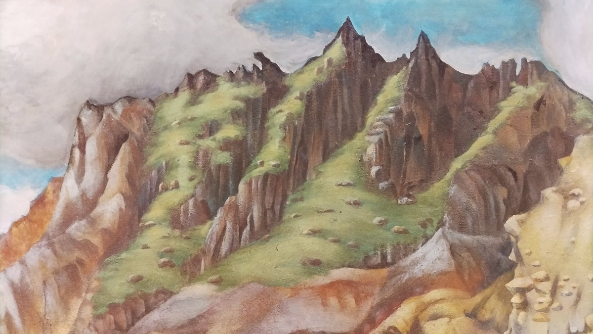 企画展 作品紹介】 福島県の名峰、磐梯山が描かれています。 1930年代