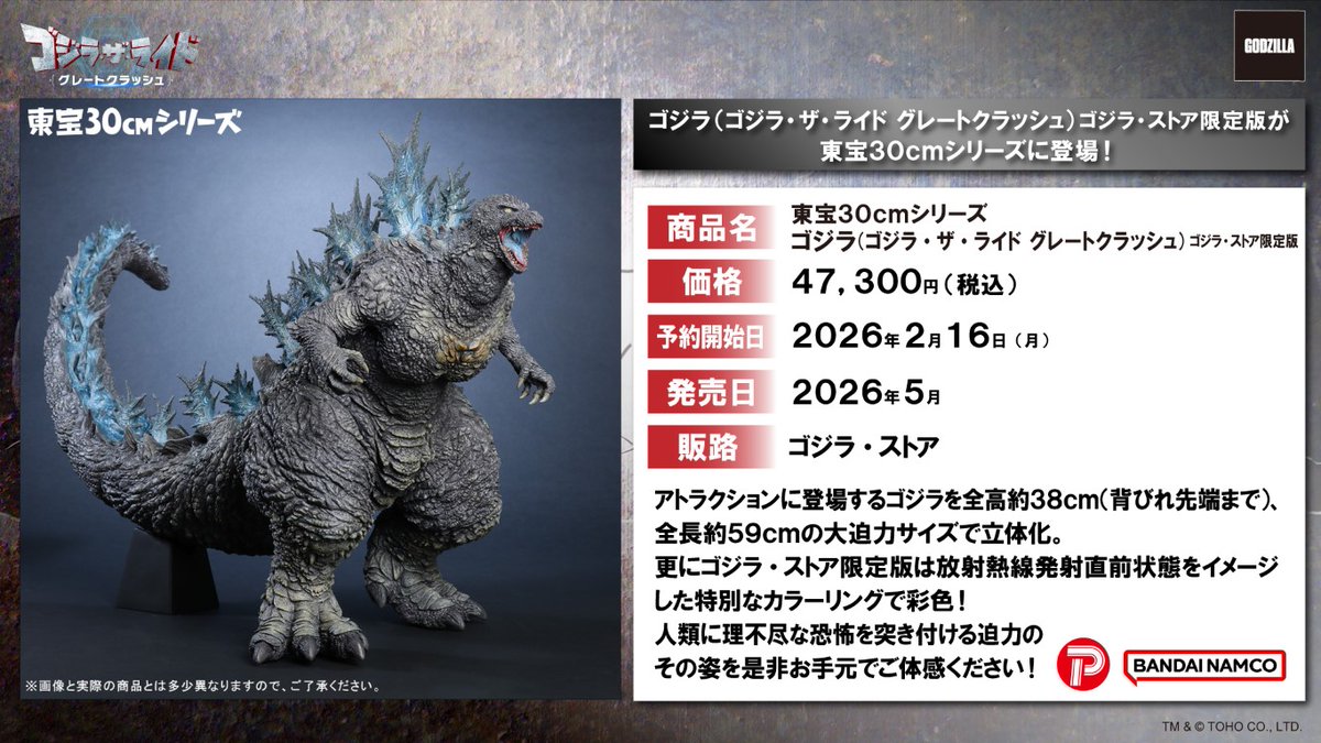□ #ゴジラグッズinfo □ 東宝30cmシリーズから 「ゴジラ(ゴジラ・ザ