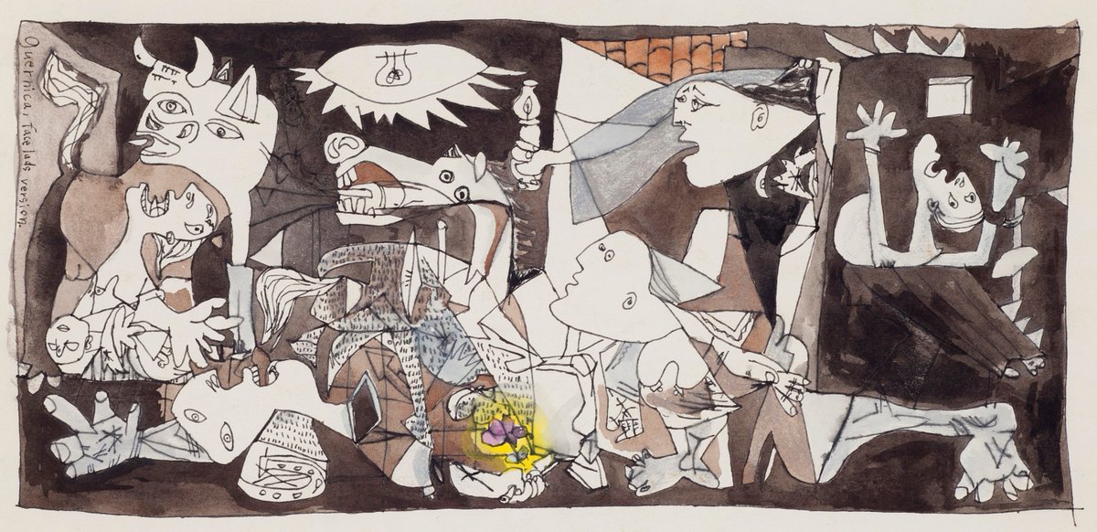 32年前に描いたゲルニカの模写