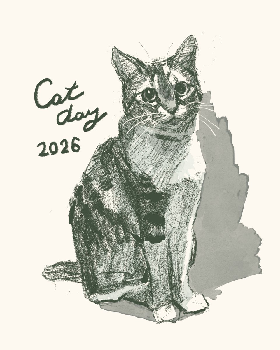 猫の日ドローイングです。リクエストありがとうございました！