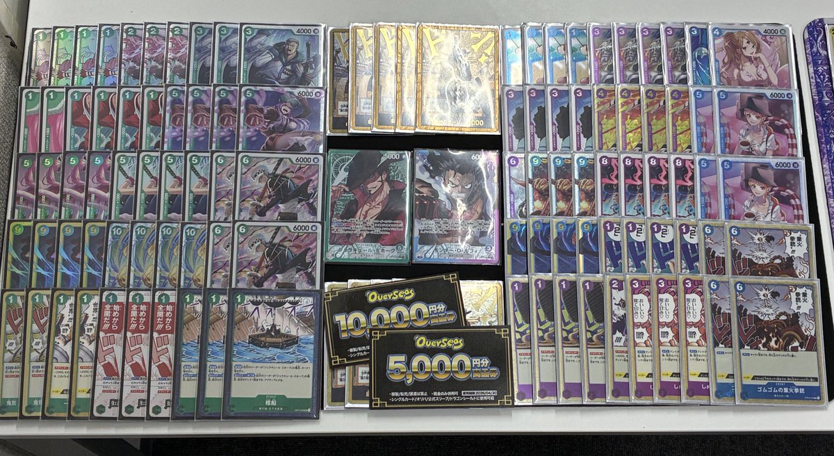 オバシ 2デッキ3on3 優勝🏆 ミホーク＆青紫ルフィ 赤青ビビ ❌青紫