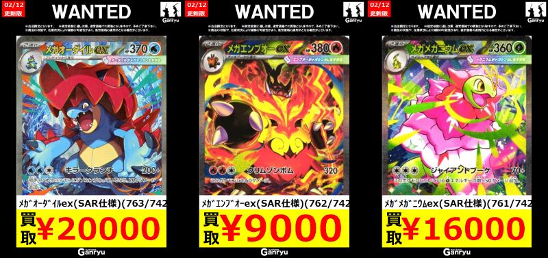 ポケモンカードゲーム高額買取 メガオーダイルex(SAR仕様)(763/742) ￥