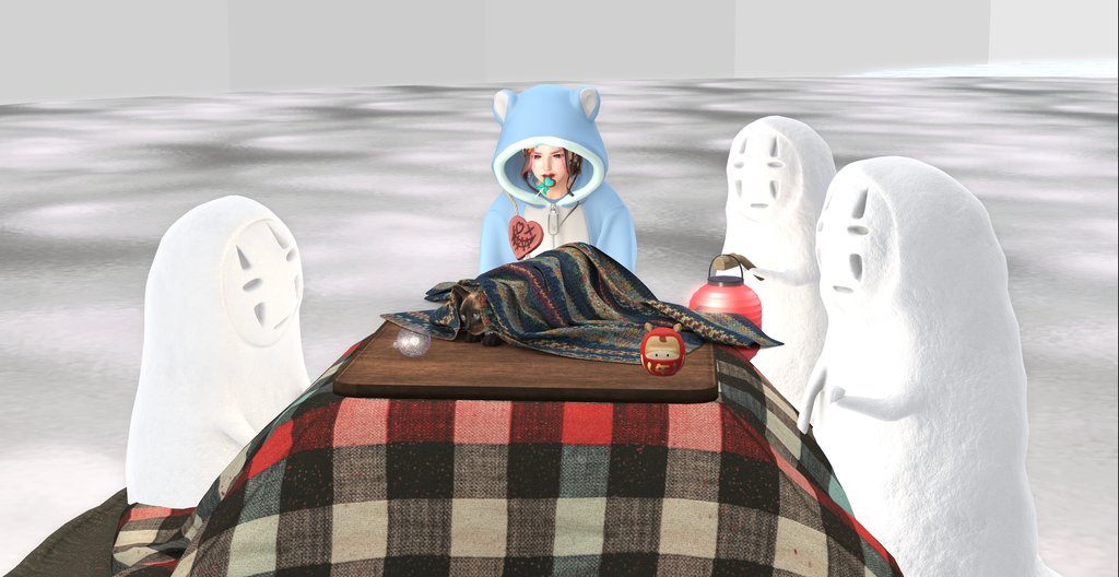 ただいま会議中。ダルマに目を入れるには。。。。 顔なし君は何か案