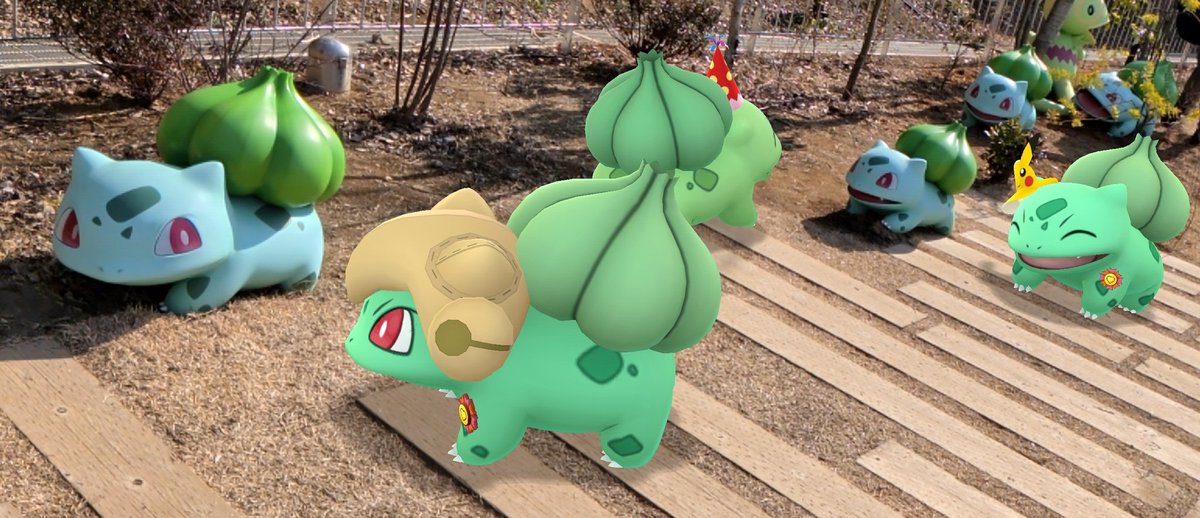 フシギダネの大行進…！！！ #ポケパークカントー