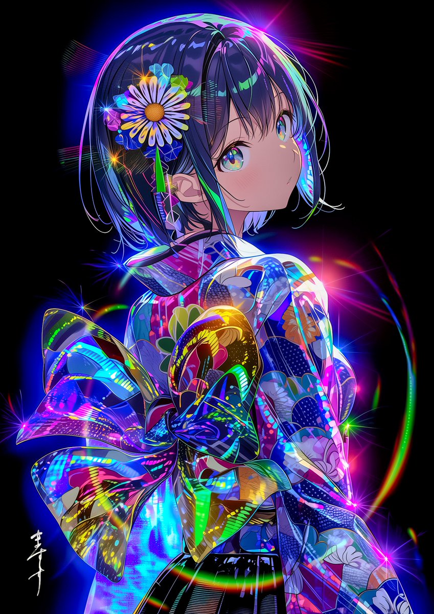 👘🩷🩵💛 #niji7 #AIart