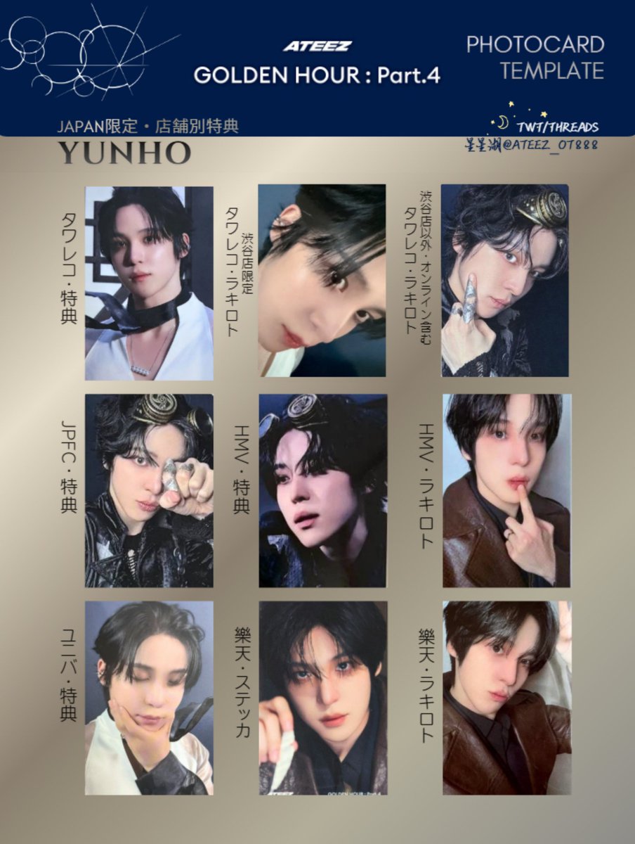 ATEEZ アチズ 에이티즈 GOLDEN HOUR : Part.4 Member Photocard