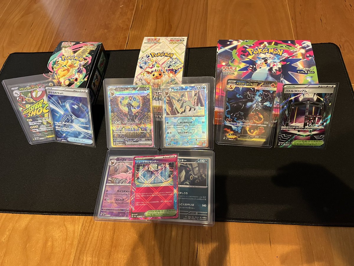 さらにBOXから ブラッキーex SAR(80,000) メガリザードンXex SAR