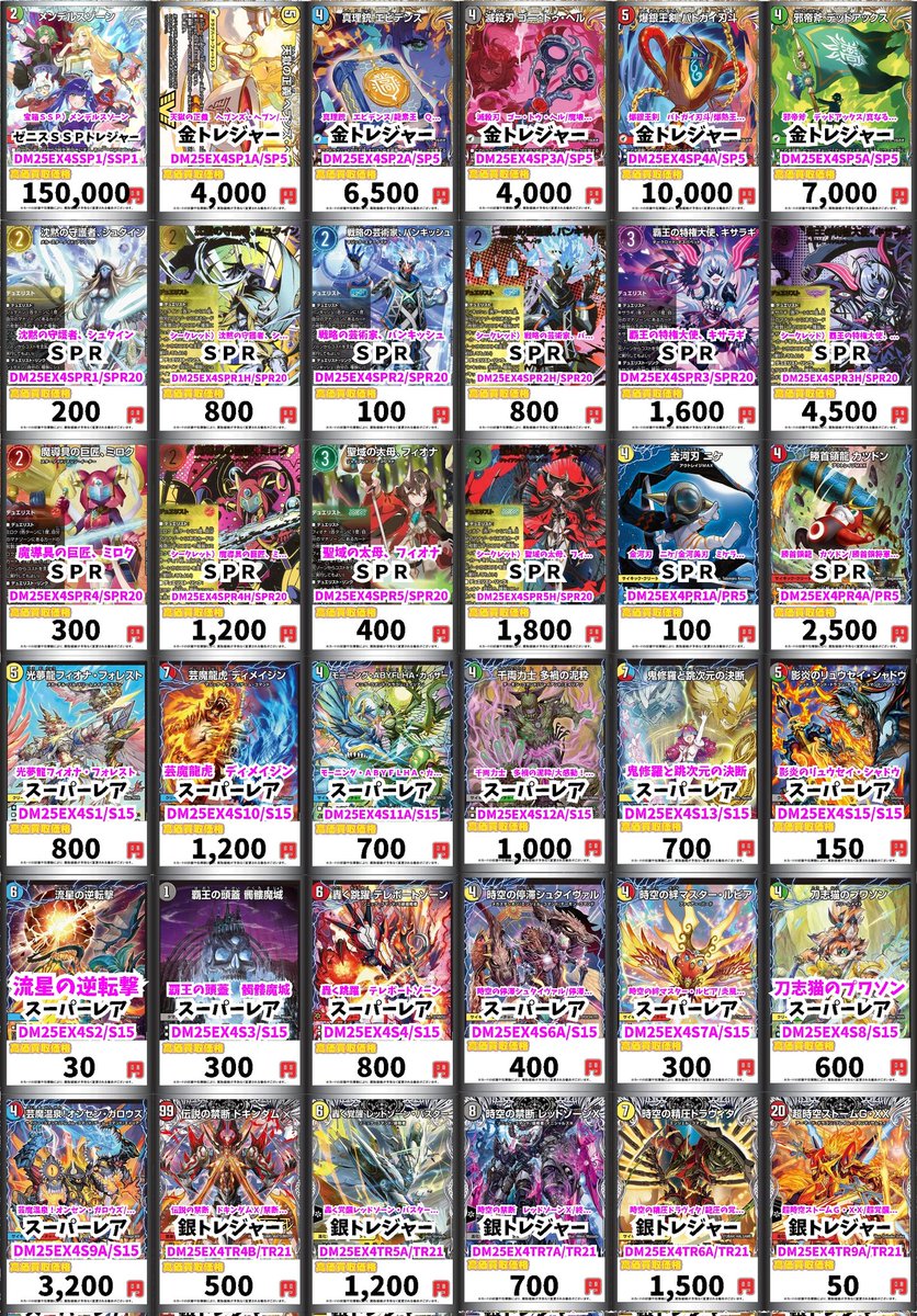 デュエマ買取情報！ 宝箱SSP）メンデルスゾーン ｾﾞﾆｽSSPﾄﾚｼﾞｬｰ