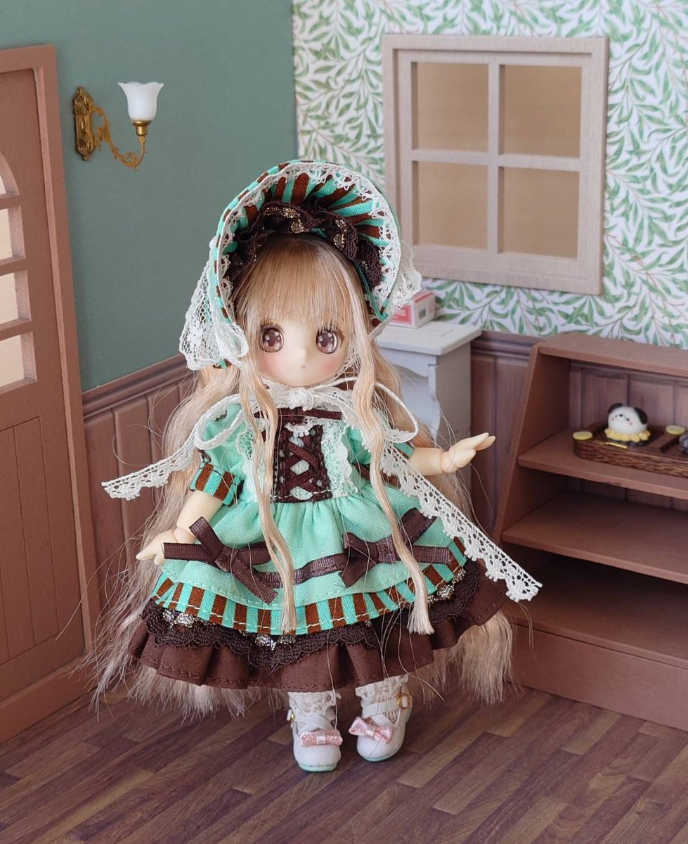 新作】 チョコミントカラードレス2026ver. 1/12ドールサイズ