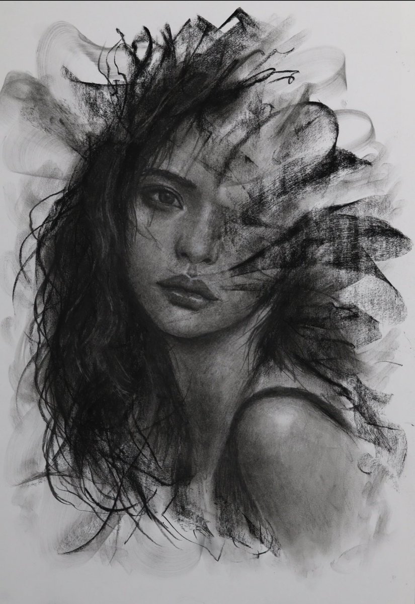 ✍️#charcoal #drawing #木炭画