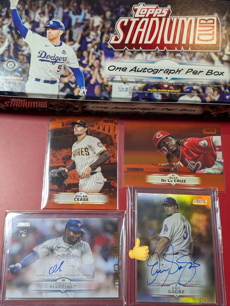 本日発売⚾MLB 2025 Topps Stadium Club Hobby⚾1箱🎁ご予約のお客様